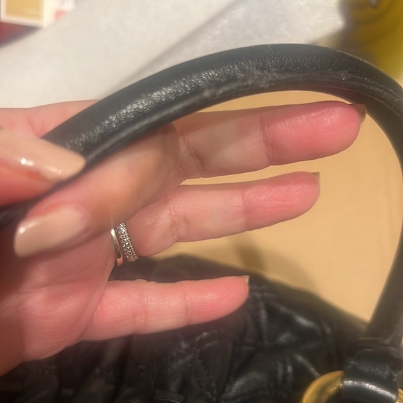 Black Quilted Leather Handbag - Picture 8 of 14